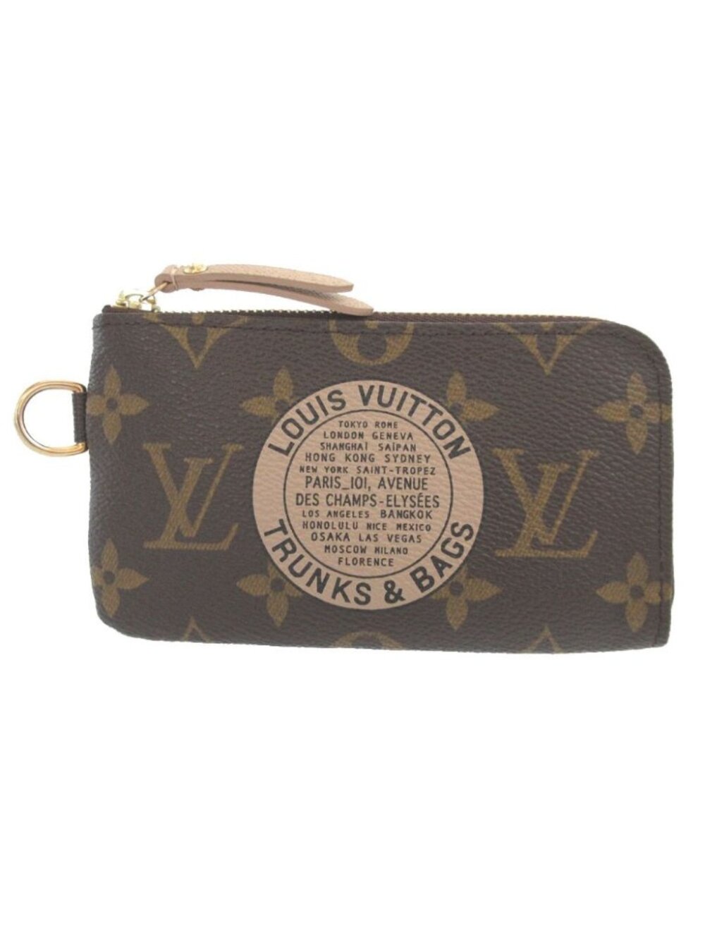 Louis Vuitton Monogram Pochette Cles Compris T&b L-shaped Zipper Coin Purse